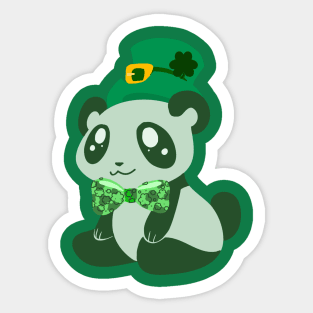 St. Patrick's Day Panda Sticker